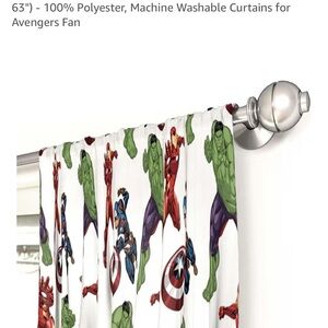 Marvel Avengers Curtains - White, Red, Green, Blue